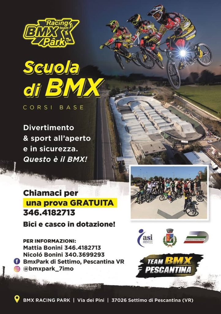 Locandina corsi bmx park pescantina