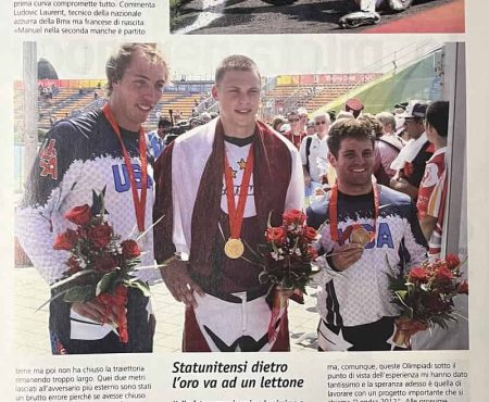 Giornali bmx olimpiadi Perchino 2008 - Manuel De Vecchi